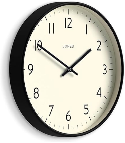 JONES CLOCKS® The Spin - Small Clock - Round Wall Clock - Kitchen
