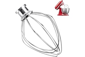 MOLOUDAN Schneebesen Edelstahl für KitchenAid 3,5 Quart Kippkopf-Standmischer KSM3311 und KSM3316, K35WW Rührbesen Aufsatz, Ballonschneebesen, Zubehör für Mini-Küchenmaschine