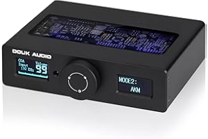 Douk Audio HiFi ESS9038Q2M+AK4493 Adaptateur audio USB DAC avec convertisseur COAX/OPT D/A et DSD256 (DAC-Q11)