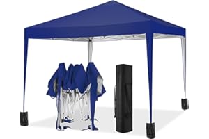 COBIZI TOOLUCK Tonnelle Pliante 3x3m, Barnum Pliant 3x3 Professionnel,Tonnelle de Jardin Imperméable Tentes de Reception Gazebo de Jardin avec 4 Sac de Sable,Bleu Foncé