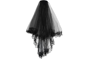 Sprinlot Velo da Sposa, Veli Orribili con Pettine, Aaccessorio vintage per capelli per matrimoni e cosplay di Halloween