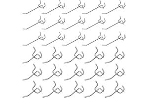 Sgehai 32 Pezzi ganci per pannelli forati,10cm 16 pezzi metallo pegboard ganci,5cm 16 pezzi metallo pegboard ganci,ganci per pannelli forati su scaffali, negozi, cucine, ecc.