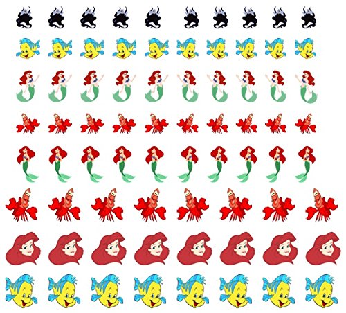 The Little Mermaid Water Nail Decals Art 0.5cm and 1cm code 1