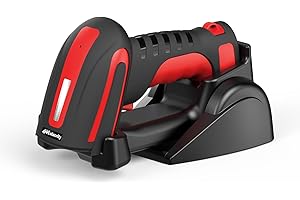 Alacrity 2D 1D QR Industrial Barcode Scanner with Stand,Bluetooth & 2.4GHz Wireless & Wired USB 3in1,Shock Dust Proof Hands Free,for PC laptop tablet smart phone Windows Mac iOS Android,2020DBS