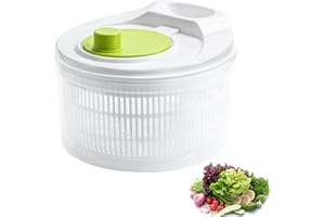 ZOOTSING Centrifuga per insalata con coperchio, centrifuga per insalata con azionamento a manovella e colino da 3 l, per insalata, per frutta, per pasta e patatine fritte