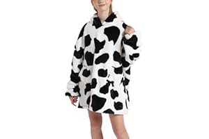 Shamdon Home Collection Sweat à Capuche Surdimensionné pour Enfants,Sweat-Shirt Couverture Portable pour Fille Garçon,Pull à Capuche Polaire Sherpa avec Poche Enfant Ado