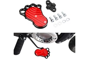 KATIE DEVI Aluminum Alloy Brake Pedal Big Foot Bolt-on Type Machined for Honda Monkey 125 (JB02/03) Super Cub C125 Hunter Cub CT125 CT 125 Grom (JC61/75/92) Dax 125 (JB04) - Red