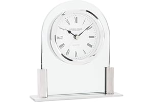 London Clock 17125 Glass Arch top mantel clock, 12.5 x 11.5 x 3.5cm