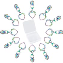 GORGECRAFT Reißverschluss-Ersatz – 12 Stück #5, Sternform, Regenbogenfarben, Metalllegierung, Mit Aufbewahrungsbox