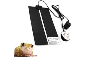 MAOYUTOU Heating Mat Reptile Heating Pads with Temperature Adjustment Lizards Heat Mat 7W 5.9x11 inch Removable Heat Pads for Turtle Tortoise Snakes Plant Terrariums Gecko Lizard