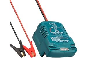 UGTXKJ For Makita 18V Battery Car Jump Starter Adapter, Jumping Starter for 12V Car Up to 3.5L Gas or 3.5L Diesel Engine, with 11AWG Cable and Clamp Kit (Battery Not Included)