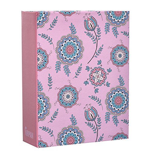 Arpan 6x4'' Small Shabby Chic Pink Floral Photo Album Case for 100 Photos - Ideal Kids Album