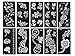 HENNA STENCILS TEMPLATE TATTOO SELF ADHESIVE Set Flower 10 Sheets- single use, suitable for Henna Tattoo Glitter Tattoo and Airbrush Tattoo