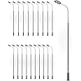 QWORK Model Railway Train Lamp Post, 20 Pcs 3V HO OO Scale LEDs Dual Heads Gauge Model Train Layout Landscape, Pathway Light Railway Train Micro Landscape Accessories