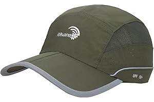 RRvane Running Cap UPF50+ Quick Dry Outdoor Sports Hat Reflective Lightweight Unstructured Baseball Cap for Men Women
