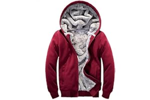 ERICHMAN Bluzy z kapturem dla mężczyzn ciężka bluza polarowa - zamek błyskawiczny na całej długości gruba podszewka Sherpa