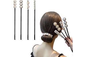SSRDFU Pinces à Cheveux pour Chignon - 4 pcs Donut Bun Maker Fabricant de Chignon de Cheveux Accessoire pour Chignon French Twist Bun Maker Set d'Outils de Coiffure Accessoire Cheveux pour Filles Femmes