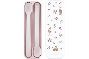 Mepal - Set di 2 cucchiai per bambin Mio Little Dutch - Cucchiaio bambino - Cucchiaio lungo - Lavabile in lavapiatti - Fairy Garden