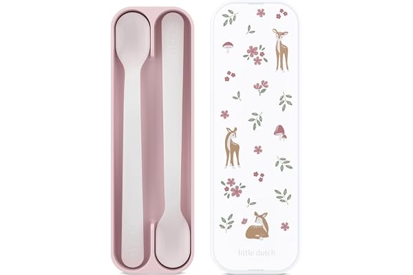 Mepal - Mio Little Dutch - Lot de 2 cuillères d'alimentation pour bébé - Passe au lave-vaisselle et sans BPA - Fairy Garden