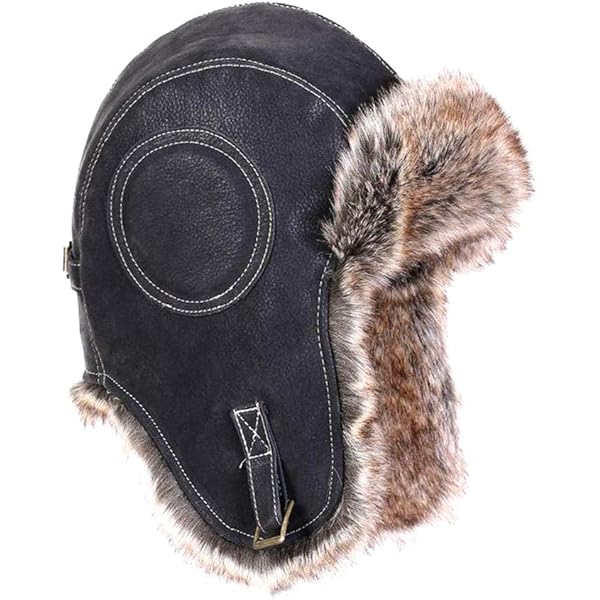 Cappello Da Aviatore In Pelle Sintetica - Berretto Invernale Per Uomo E Donna - Foto 4