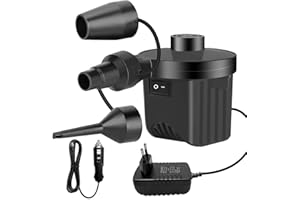 Pompe à Air Électrique Gonfleur Dégonfleur, Gonfleur 240V/130W,avec 3 Buses Pompe à Pagaies Haute Puissance pour Matelas Pneumatique, Matelas Gonflables, Pataugeoire,Anneau de Natation