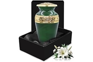 SOLACE FOREVER Urne für menschliche Asche – Bestattungsurne für Asche – perfekte Gedenkurne (Grün, Klein)