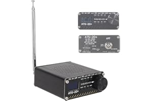 ZUNATE Récepteur Radio ATS 20 Plus, Si4732 Petit Récepteur Radio Portable Pleine Bande FM AM MW SW et SSB LSB USB, Haut-Parleur 1,5 W, Antenne et Boîtier en Alliage D'aluminium