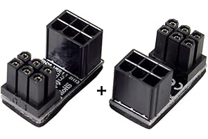 CHENYANG CY ATX 6Pin Female to 6pin Male 180 Degree Angled Adapter for Desktops Graphics Card