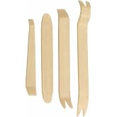 WONKEY - 4 Par&ccedil;a Oto Teyp Trim S&ouml;kme Aparatı Seti &ndash; Kapı Paneli, Torpido, D&ouml;şeme & Klips S&ouml;k&uuml;c&uuml; Plastik Levye Seti &ndash; &Ccedil;izmez P