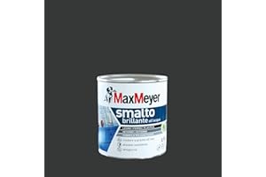 Maxmeyer Smalto All'Acqua Poliuretanico Brillante Nero 0,75 L