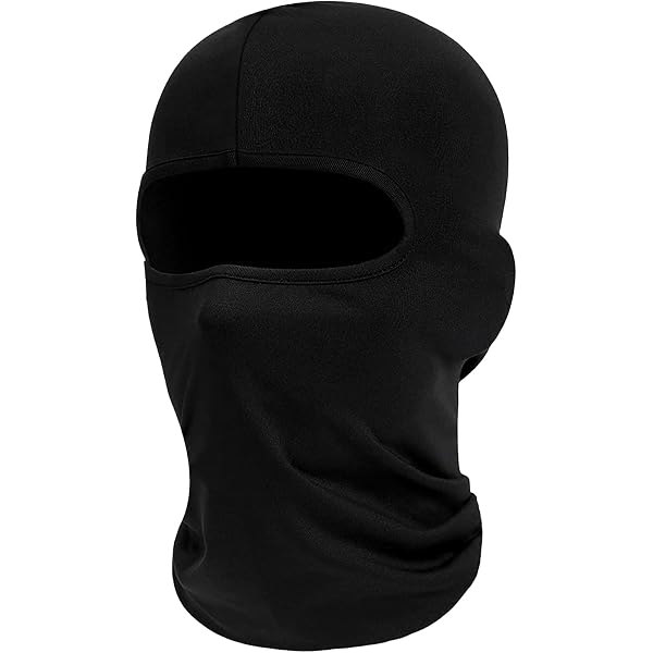 Vylro Passamontagna Moto Estivo, Balaclava Moto Estivo, Sottocasco Motociclismo Aperto, Balaclavain Seta di Ghiaccio con Fori per Occhiali, Protettore UV Balaclava Nero, Ski Mask per Sport Ciclismo