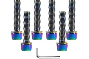DAZISEN Bike Stem Bolts - 6 PCS Stainless Steel Mountain Bike Screws MTB Screws, M5*21