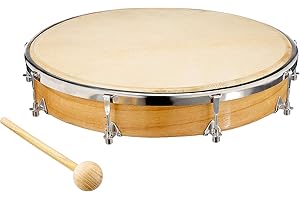Fuzeau – Tambourin Peau Naturelle Ø30 Cm – Léger, Solide Et Facile À Jouer – Cerclage Bois – Instrument Musique Percussion Rythmique Authentique – Enfant Dès 7 Ans – Réf. 578