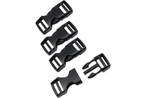 BAIWOAK 15mm/20mm/25mm/32mm/38mm/50mm Fibbie a sgancio laterale in plastica resistente con fibbia a clip di ricambio per zaino