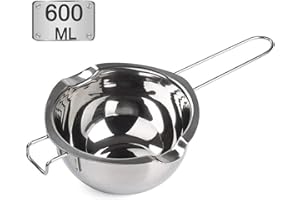 Hengdai - Bollitore in acciaio inox, universale, per cottura al vapore, per far fondere burro, cioccolato, formaggio, caramello (600 ml)