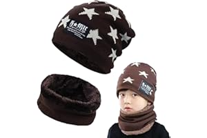 Gxlaihly Wintermütze für Kinder - Warm Beanie Mütze und Loop Schal Schlauchschal Set für Jungen Mädchen von 6-15 Jahren