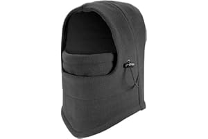 Pasamontañas térmico de WSLCN, unisex, para niños y adultos, de forro polar térmico rompevientos, para exteriores, ciclismo, snowboard o esquí