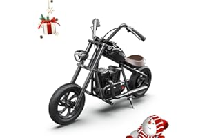 HYPER GOGO Kids Electric Motorbike, 24V 5.2Ah Battery Powered Ride on Motorcycle with 12'x3' Tires, 5/8/10 mph Speed Modes, 12KM Top Range, Children Dirt Motorbike for Kids Age 3+