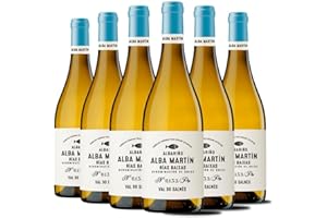 BODEGAS MARTÍN CÓDAX Alba Martin 2022 - Vino Blanco Albariño - Ideal Combinar con Arroces, Sushi, Pescados, Ensaladas,Risotto y Postres - Vino muy Frutal y Suave - Pack 6 Botellas 750ml