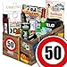 Produktbild Geburtstagsgeschenke zum 50. MÄNNER Box mit DDR Waren + Geschenkverpackung "Verkehrsschild 50" mit Ostmotiven + Geschenkset mit Viba Nougat Stange, Rotkäppchen Sekt 0,2, Gurken Snack Get One uvm. ++ Geschenk 50 Geburtstagsgeschenke geschenke für Ossis geschenkidee geschenk idee geschenk für Männer 50 Präsentkorb 50 geburtstag Geschenken Geschenke für Männer zum Geburtstag 50 Männer Geschenke 50