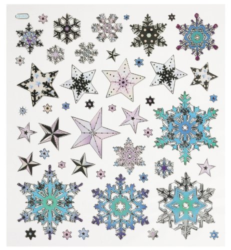 Hobby Design Sticker * Sterne Eiskristalle Winter * Aufkleber