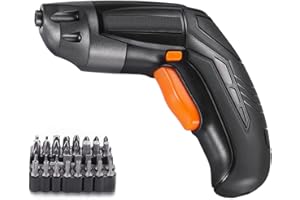 Destornillador Electrico Bateria 4N.m Inalámbrico a 3.6v Batería 2000 mAh. Luz LED, Atornillador Eléctrico pequeño de USB Rec