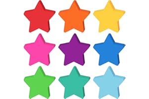 Kisston 360 Pcs Star Cutouts Paper 3.9 Inch Star Assorted Colors Kids Die Cuts 4th of July Star Creative Accent for DIY Projects Craft Back to School Classroom Bulletin Board Decor