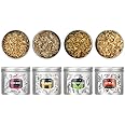 TMKEFFC 4Pcs Smoking Wood Chips, Perfect for Smoker Gun, Smoking Food Drinks Cocktail, 100% Natural Smoking Dust 4 Oz Each - 1x MESQUITE, 1x CHERRY, 1x APPLE, 1x HICKORY