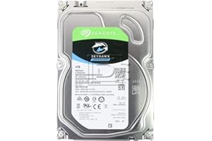 Seagate SkyHawk, 4 TB, Surveillance Internal Hard Drive HDD – 3.5 Inch SATA 6 Gb/s 64 MB Cache for DVR NVR Security Camera System, and Three-year Rescue Services, Silver (ST4000XV007)