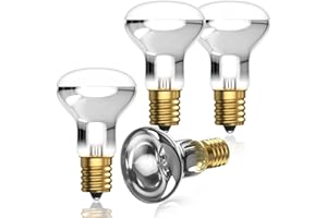 Bonlux 4x R39 E14 42W Lampadina a Lava Dimmabile, Lampadine a Riflettore R39 Caldo Bianco 2700-2800K 240V Lampadine a Lava, Luci A Punto da 42 Watt Risparmio Energetico SES Piccola Base a Vite Edison