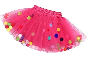WYONGTAO Tüllrock Mädchen Tütü Rock Ballett Tanz Skorts Tüllrock Tütü Kinder Regenbogen Ballettrock Pettiskirt Tutu Rock Karneval Tüllrock Mädchen Tüllrock Bunt Kinder