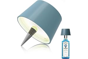 ‎MU LIN MU LIN Wiederaufladbare Flaschenlampe, kabellose Tischlampe, Touch-Steuerung, 3 Farbtemperaturmodi, dimmbar, für Wohnzimmer, Restaurant