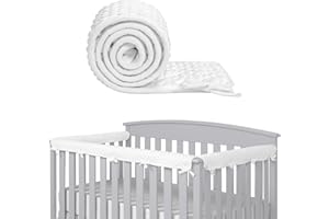 IULONEE 3pcs Protection de Barre de lit pour Enfants 128x18cm/68x18cm Gaine de Sécurité Autour du lit Barrière de lit Convient aux Prévention des Collisions de Rail Latéral et de Rail Avant (Blanc)