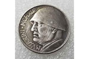 DDTing Pièces de monnaie de 1943 de l'Italie ancienne, vieille pièce commémorative de l'Italie, grande pièce de monnaie italienne, excellente découvrez l'histoire des pièces de monnaie, bon service
